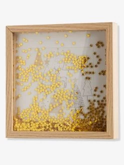 Cadre Sapin à Paillettes Noël Dore - Vertbaudet