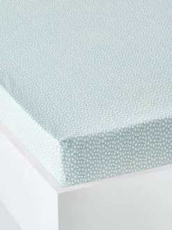 Drap-housse Enfant SUR LES RAILS Bleu - Vertbaudet