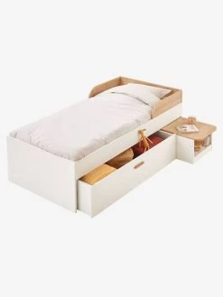 Lit Enfant Multi Rangements HAPPY Blanc - Vertbaudet