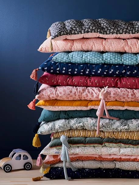 Matelas De Sol Avec Pompons FLEURETTES écru / Multicolore - Vertbaudet – Image 5