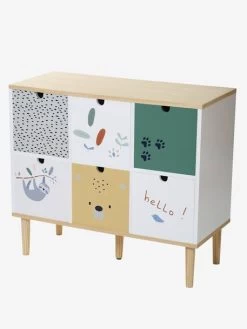 Meuble 6 Bacs Jungle Blanc - Vertbaudet