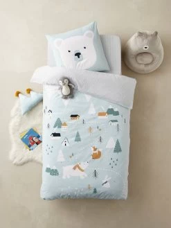 Parure Enfant Housse De Couette + Taie D'oreiller ALPIN Bleu - Vertbaudet