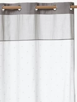 Rideau Voilage étoiles Blanc / Grege - Vertbaudet