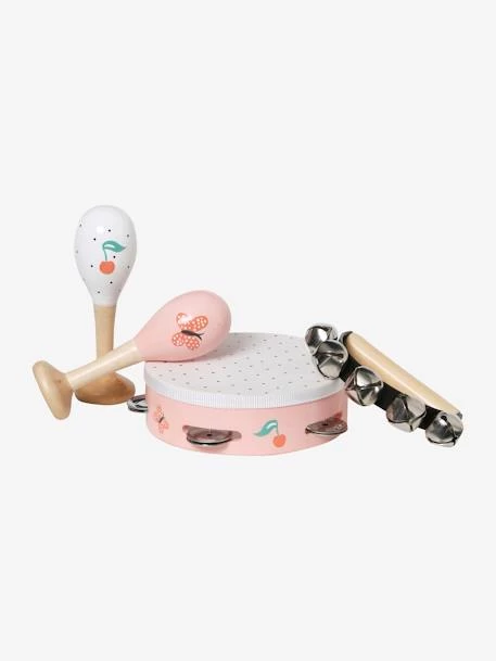 Set 3 Instruments : Maracas, Tambourin, Grelots En Bois FSC® Multicolore - Vertbaudet – Image 5