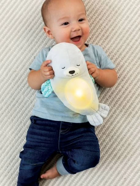 Veilleuse Bébé Otarie Douce Nuit 3 En 1 - INFANTINO Gris - Infantino – Image 3