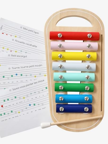 Xylophone Avec Partitions En Bois FSC® Multicolore - Vertbaudet – Image 2