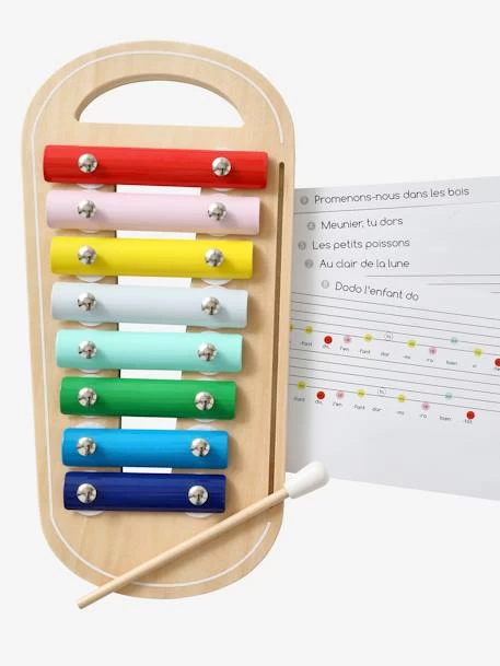 Xylophone Avec Partitions En Bois FSC® Multicolore - Vertbaudet – Image 3
